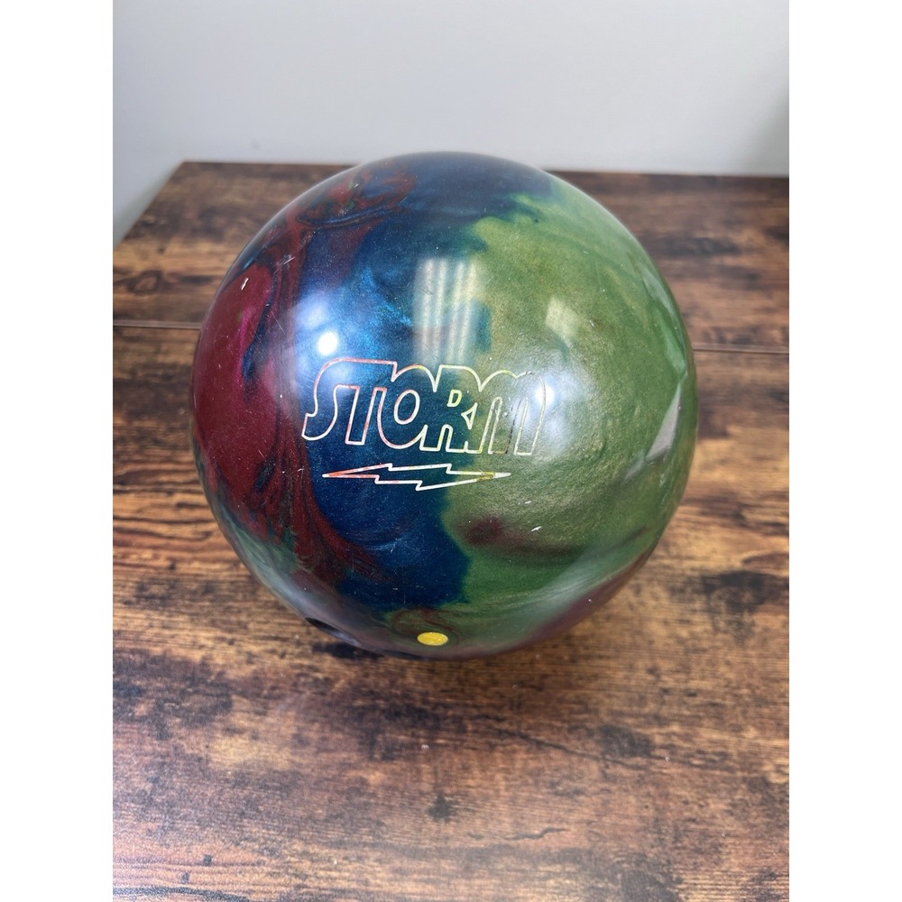 Storm X Factor Ace 15 lb Bowling ball Drilled Blue Red Green